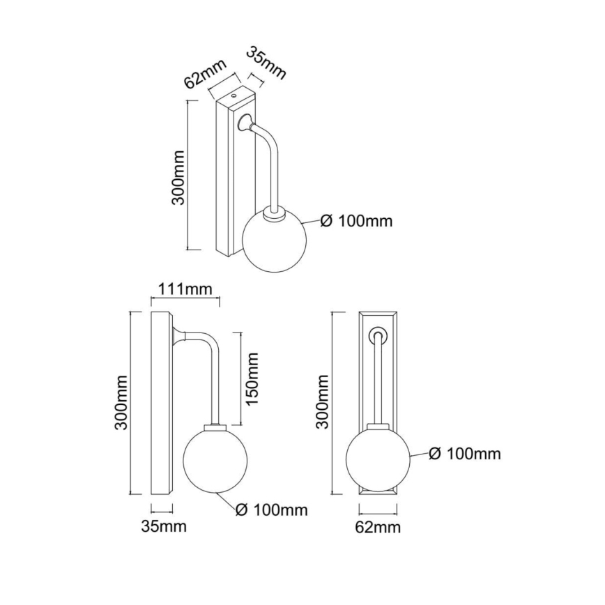 Open Design OR85600 - Badeværelses væglampe ERO 1xG9/9W/230V IP44 messing
