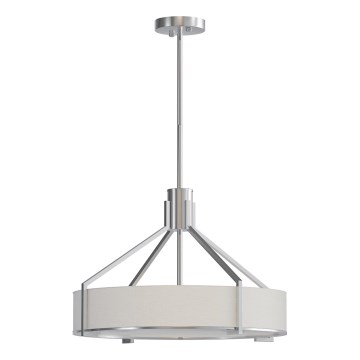 Open Design OR85624 - Loftlampe på stang DORETTO 4xE27/15W/230V Ø 50 cm mat krom/hvid