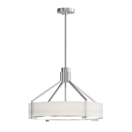 Open Design OR85624 - Loftlampe på stang DORETTO 4xE27/15W/230V Ø 50 cm mat krom/hvid