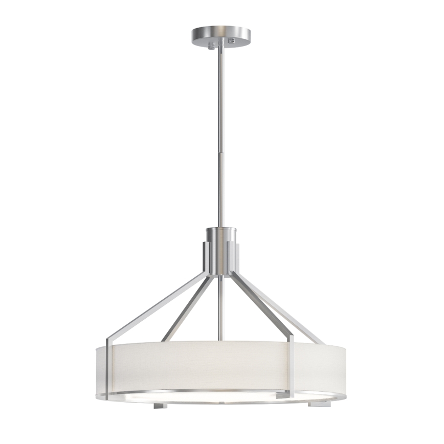 Open Design OR85624 - Loftlampe på stang DORETTO 4xE27/15W/230V Ø 50 cm mat krom/hvid