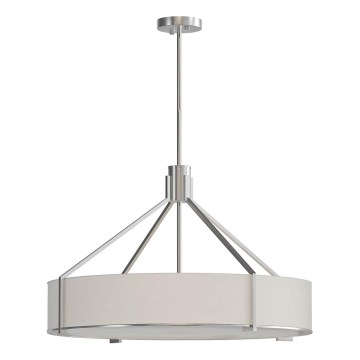 Open Design OR85655 - DORETTO loftpendel med stang 6xE27/15W/230V Ø 70 cm mat krom/hvid