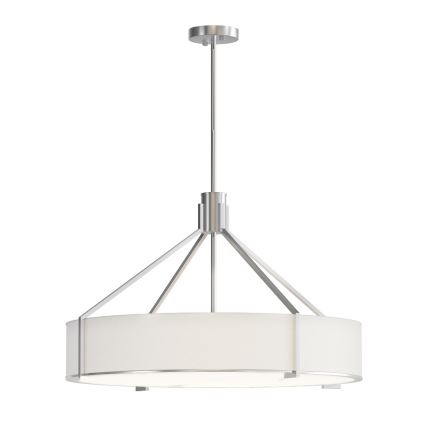 Open Design OR85655 - DORETTO loftpendel med stang 6xE27/15W/230V Ø 70 cm mat krom/hvid