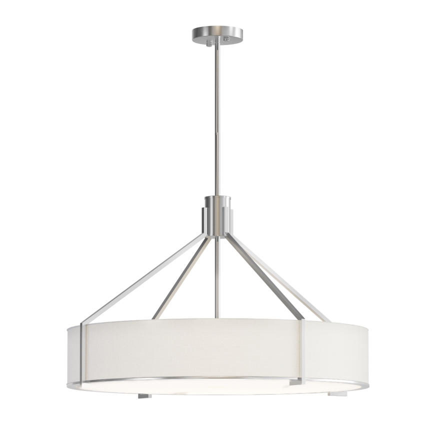 Open Design OR85655 - DORETTO loftpendel med stang 6xE27/15W/230V Ø 70 cm mat krom/hvid