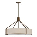 Open Design OR85679 - Loftlampe på stang DORETTO 6xE27/15W/230V Ø 70 cm brun/beige