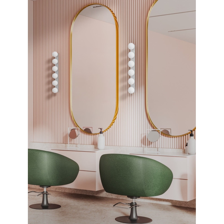 Open Design OR85693 - Væglampe til badeværelse MERINO 6xG9/8W/230V 61 cm IP44 poleret krom