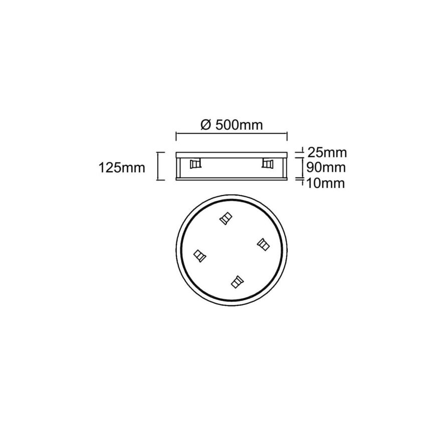 Open Design OR85761 - Loftlampe SANDRO 4xE14/12W/230V Ø 50 cm messing