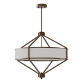 Open Design OR85846 - Loftlampe på stang ZUNDO 4xE27/15W/230V brun/beige