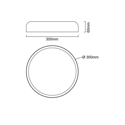 Open Design OR85952 - LED-loftlampe CEDRONE LED/25W/230V 3000/4500/6500K Ø 30 cm sort