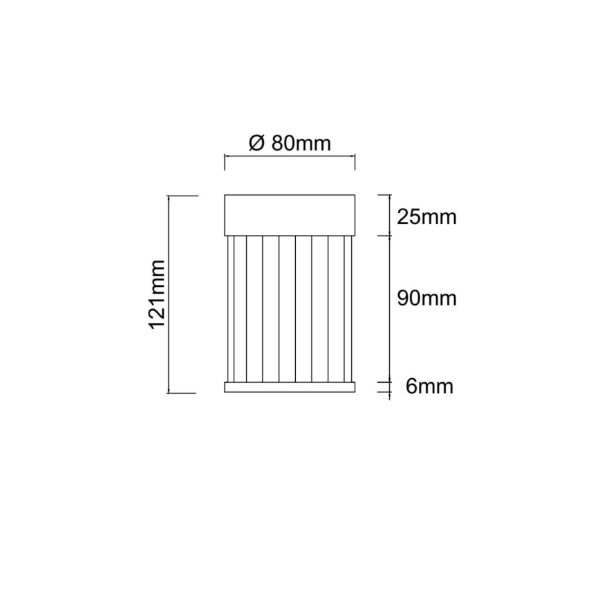 Open Design OR86102 - Spotlampe FIATTO 1xG9/8W/230V sort