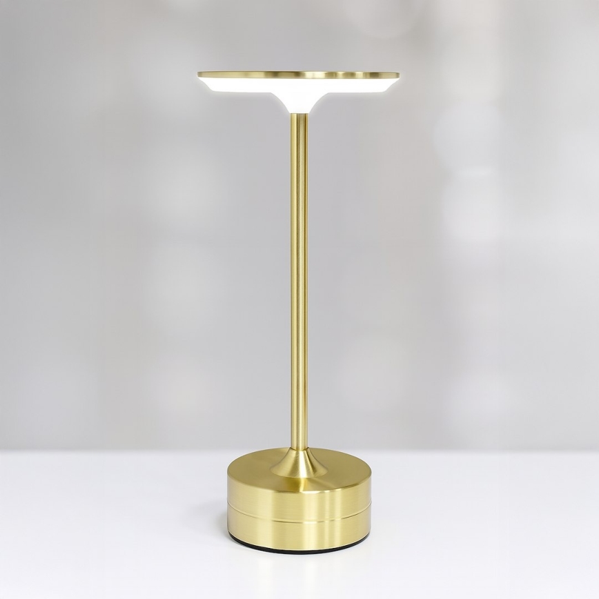 Opladelig berøringsbetjent LED-bordlampe TAVOLO LED/2,5W/5V 2400 mAh 3000-6000K guld