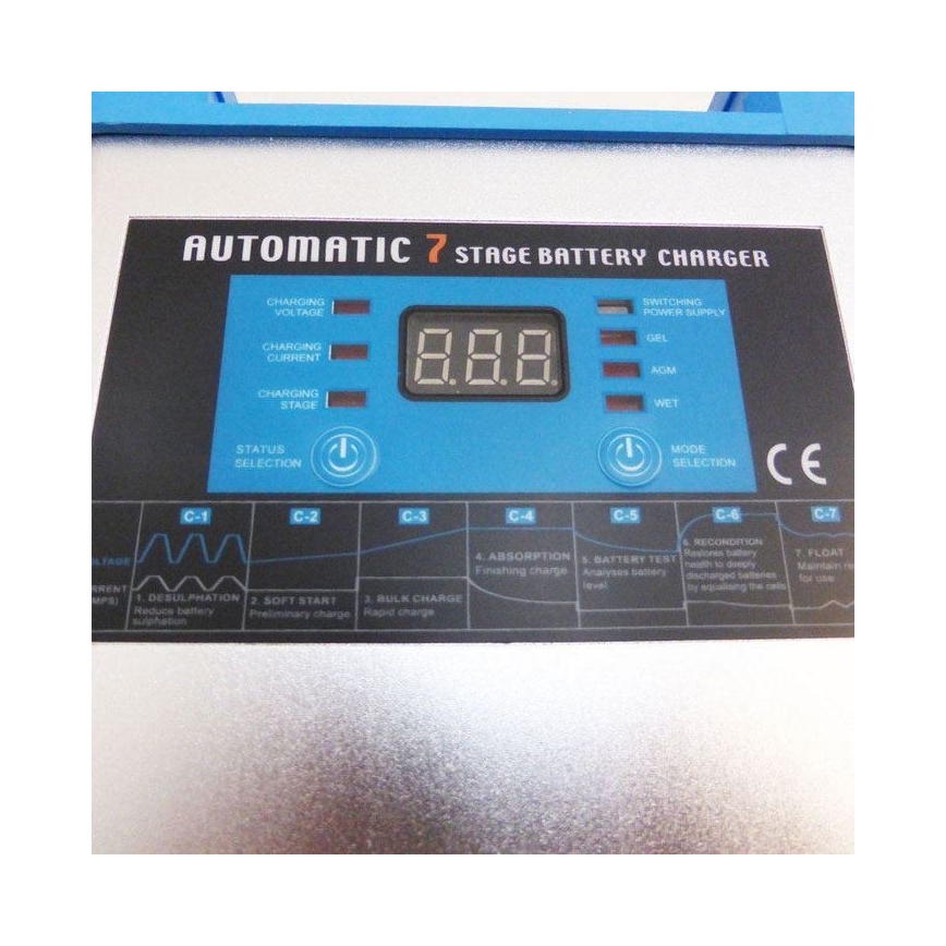 Oplader til blysyrebatteri 12V/20A