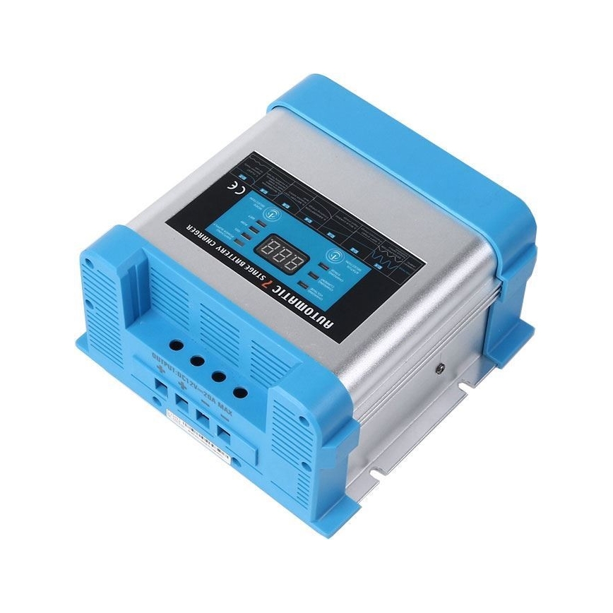 Oplader til blysyrebatteri 12V/20A