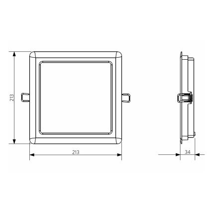 Opple 26666 - LED Indbygningslampe til badeværelse LED/24W/230V 3000K IP44