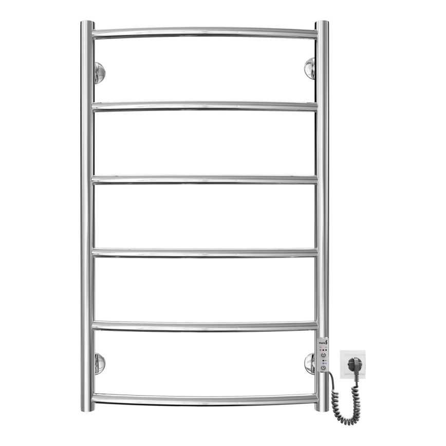 Opvarmet håndklædeholder CLASSIC 100W/230V 81x53cm rustfri/skinnende krom højre