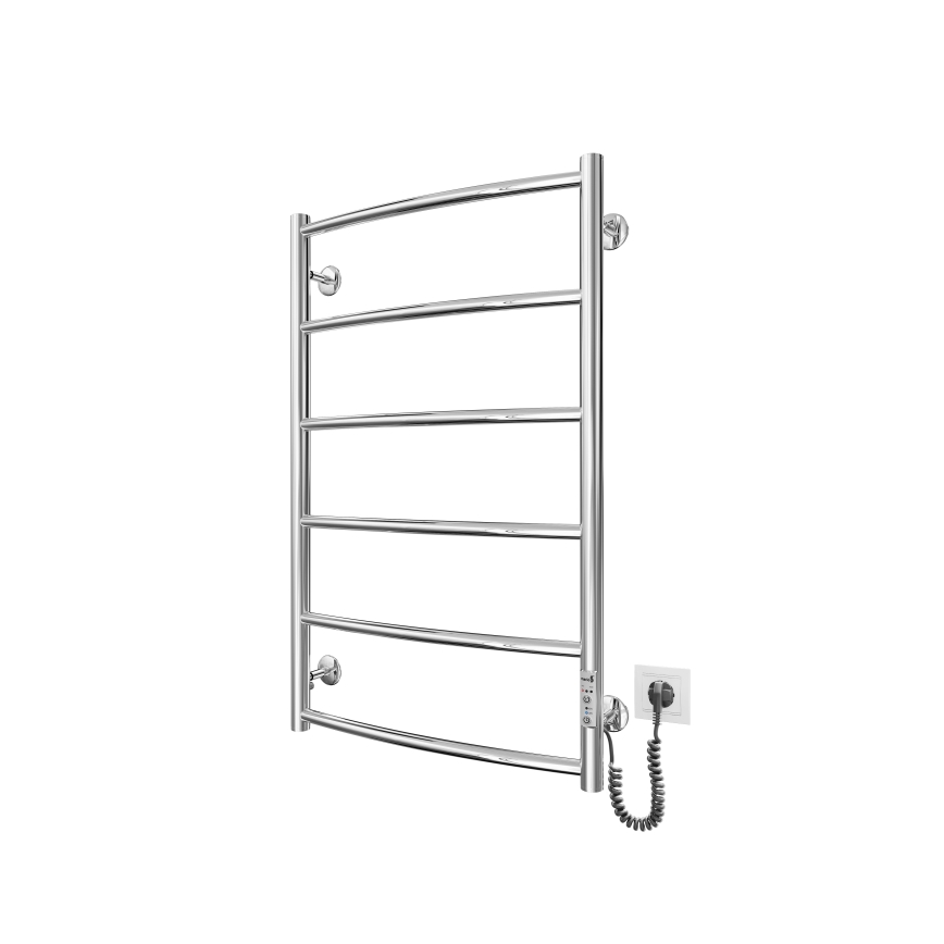 Opvarmet håndklædeholder CLASSIC 100W/230V 81x53cm rustfri/skinnende krom højre