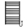 Opvarmet håndklædeholder HF OXFORD 170W/230V 77x53 cm sort