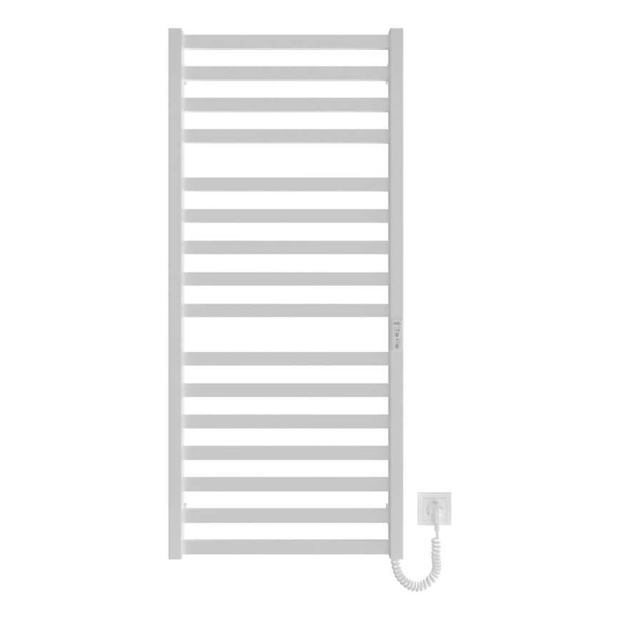 Opvarmet håndklædeholder HF OXFORD 255W/230V 117x53 cm hvid højre