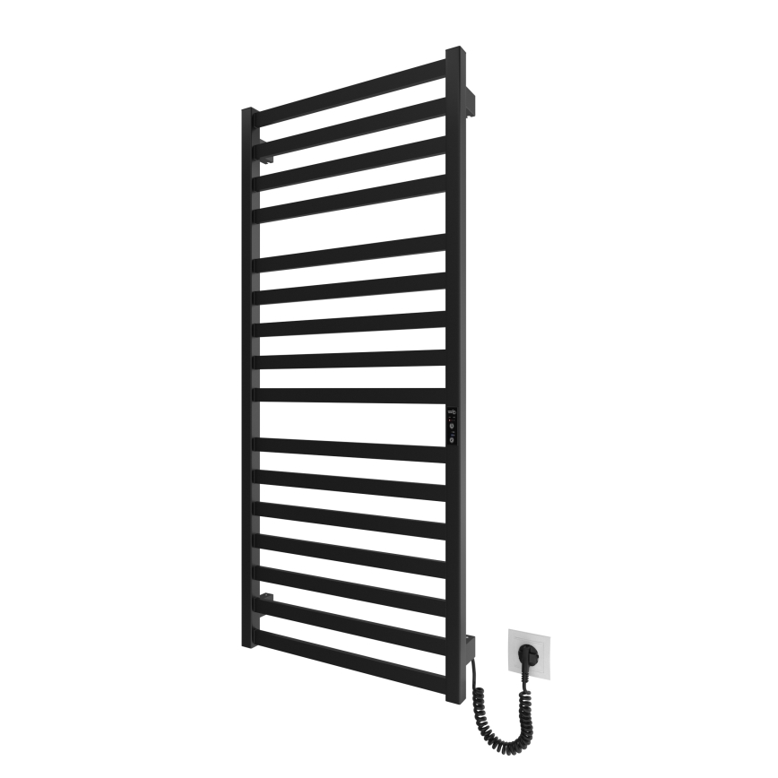 Opvarmet håndklædeholder HF OXFORD 255W/230V 117x53 cm sort