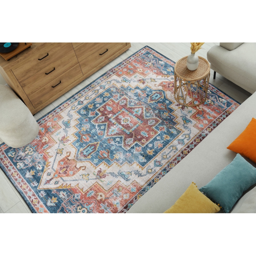 Orientalsk tæppe DOVE-VINTAGE 120x170 cm 2600 g/m2 flerfarvet
