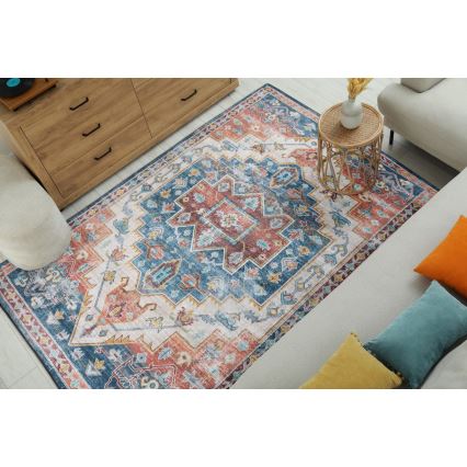 Orientalsk tæppe DOVE-VINTAGE 160x220 cm 2600 g/m2 flerfarvet