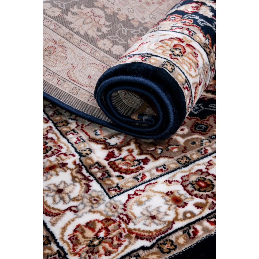 Orientalsk tæppe DUBAI 80x150 cm 2300 g/m2 multifarvet/blå