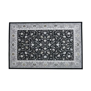 Orientalsk tæppe GRECE 120 x 170 cm 2150 g/m² sort/grå/hvid