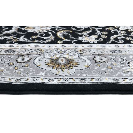 Orientalsk tæppe GRECE 120 x 170 cm 2150 g/m² sort/grå/hvid