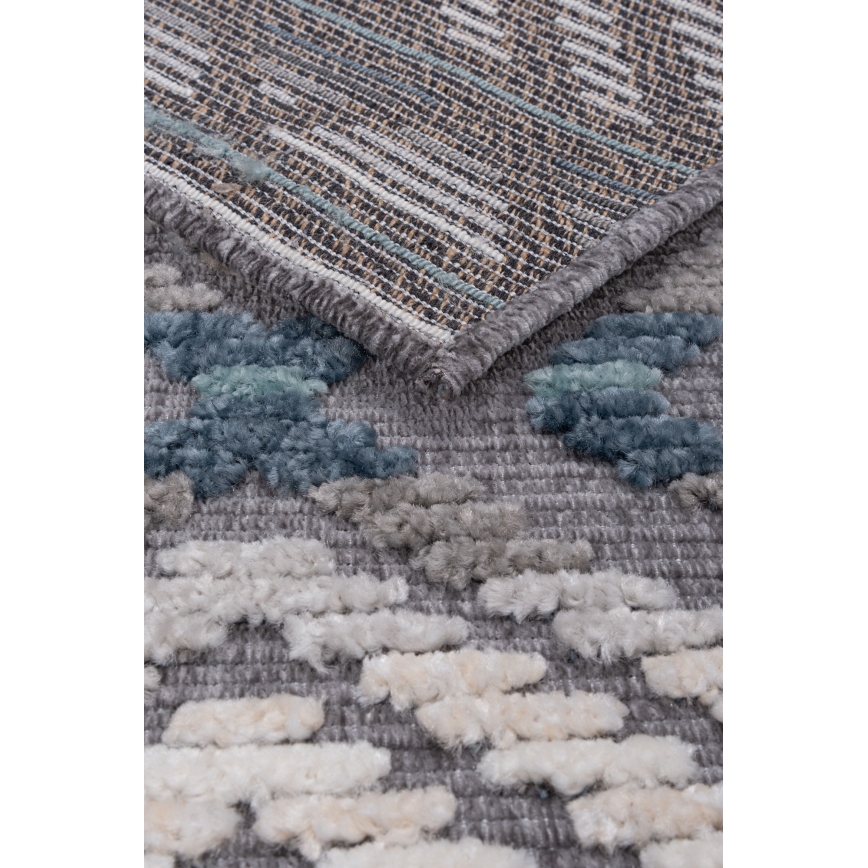 Orientalsk tæppe NEPAL 200 x 280 cm blå/grå/creme