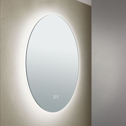 LED Badeværelse væ spejl med baglygte FOCUS LED/18W/230V 3000/4200/6000K diameter 45 cm IP44