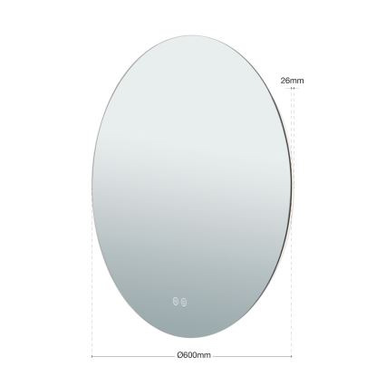 LED Badeværelse væ spejl med baglygte FOCUS LED/25W/230V 3000/4200/6000K diameter 60 cm IP44