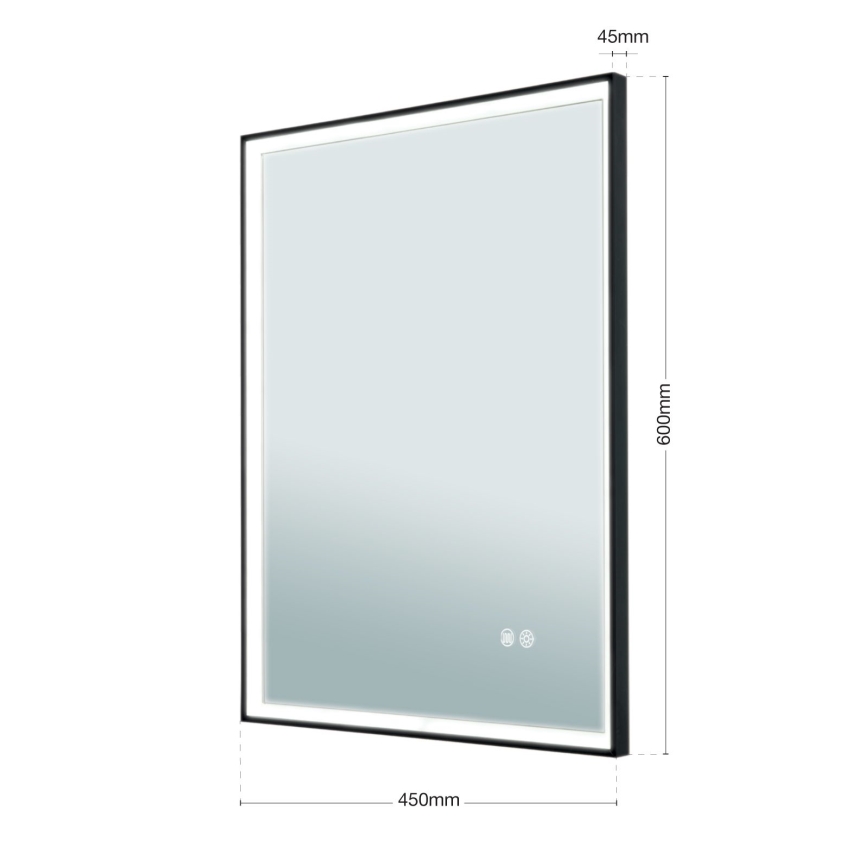 LED Badeværelse væ spejl med baglygte FRAME LED/48W/230V 3000/4000/6000K 60x45 cm IP44