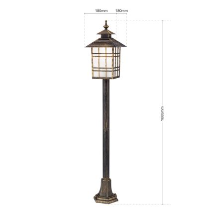Udendørslampe KIKO 1xE27/11W/230V IP44 bronze/patina