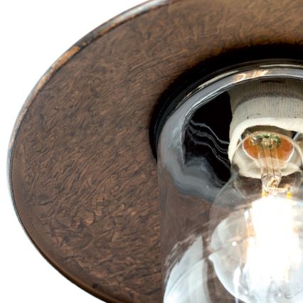 Udendørs væglampe LEONIE 1xE27/60W/230V IP44 bronze