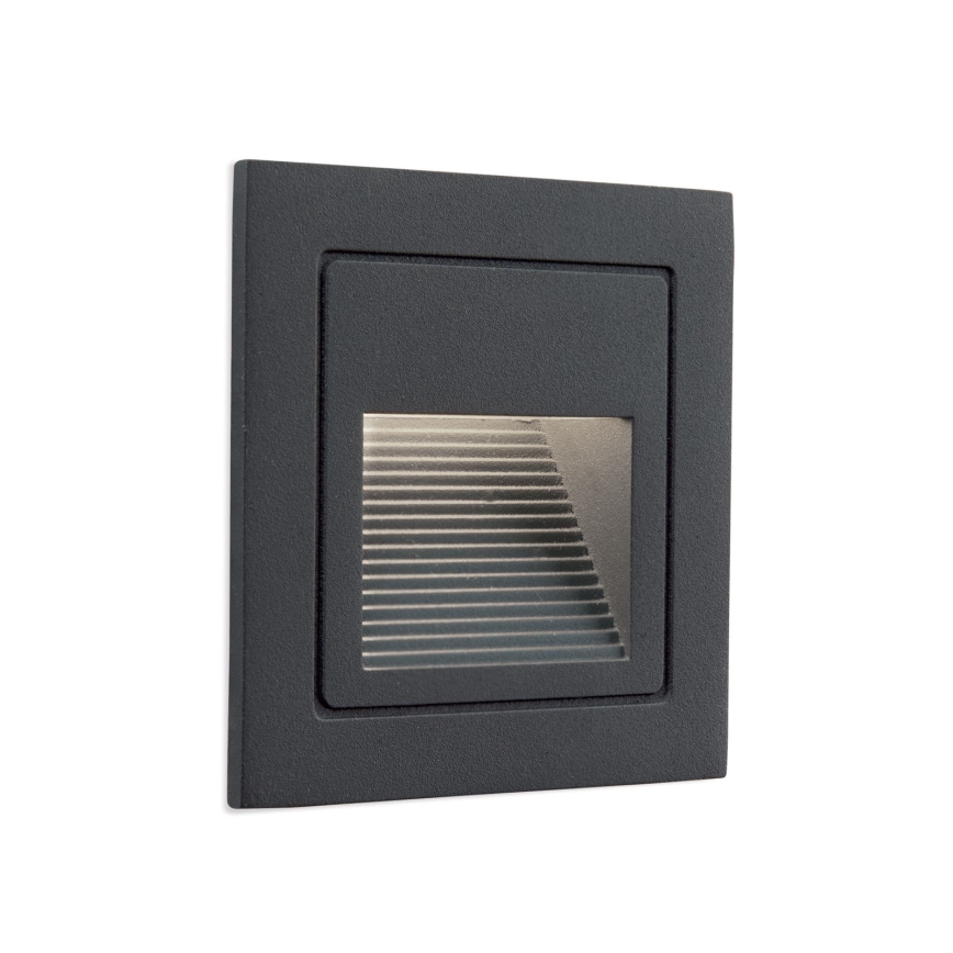 LED Indbygningslampe LORO LED/2W/230V IP65 antracit