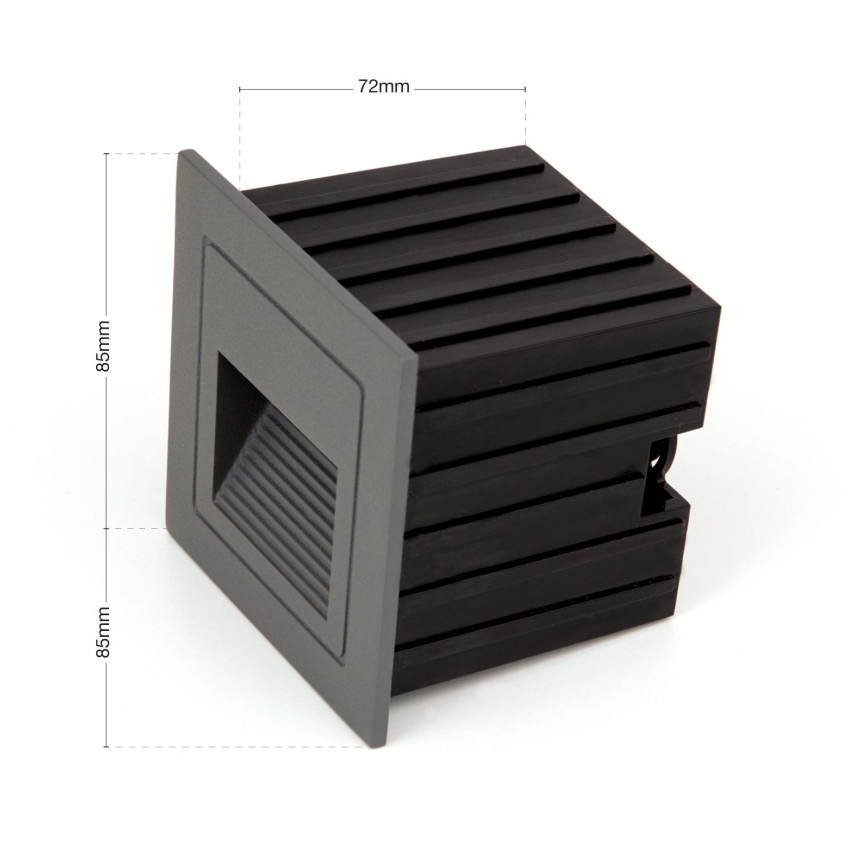 LED Indbygningslampe LORO LED/2W/230V IP65 antracit