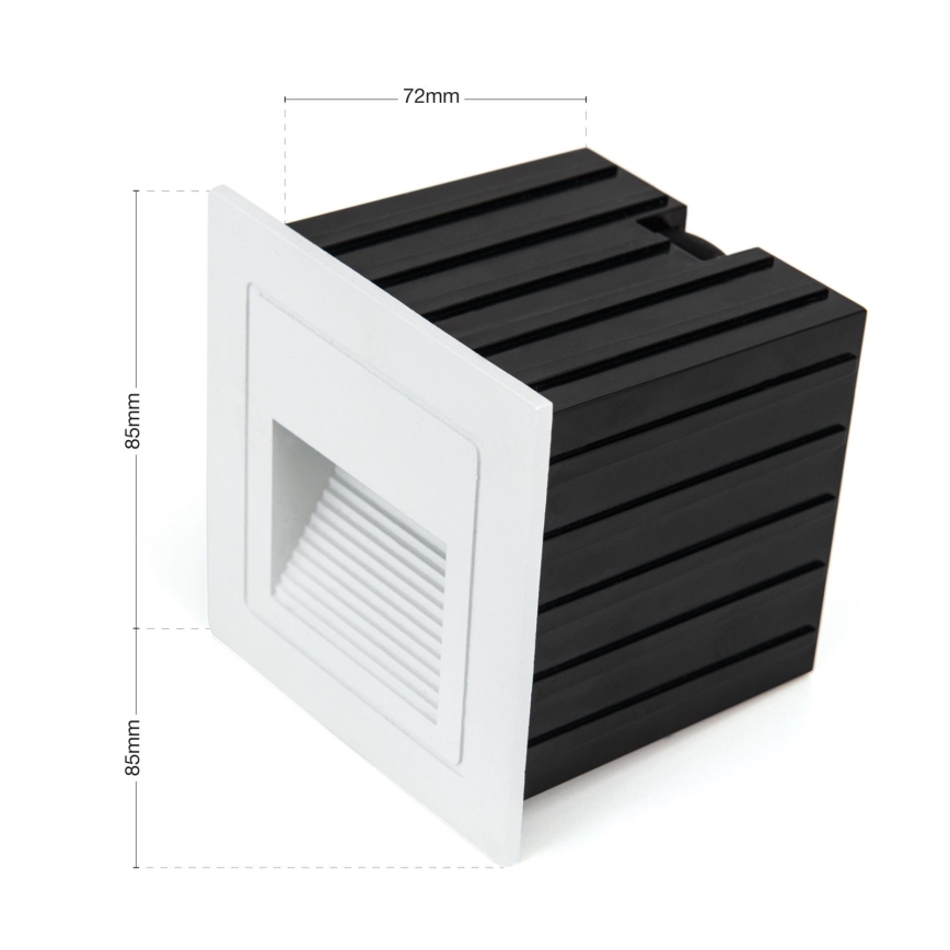 LED Indbygningslampe LORO LED/2W/230V IP65 hvid