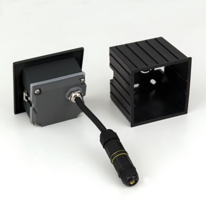 LED Indbygningslampe LORO LED/2W/230V IP65 sort