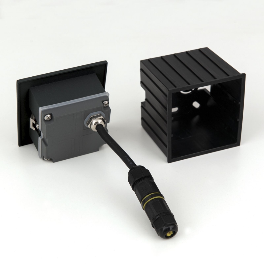 LED Indbygningslampe LORO LED/2W/230V IP65 sort