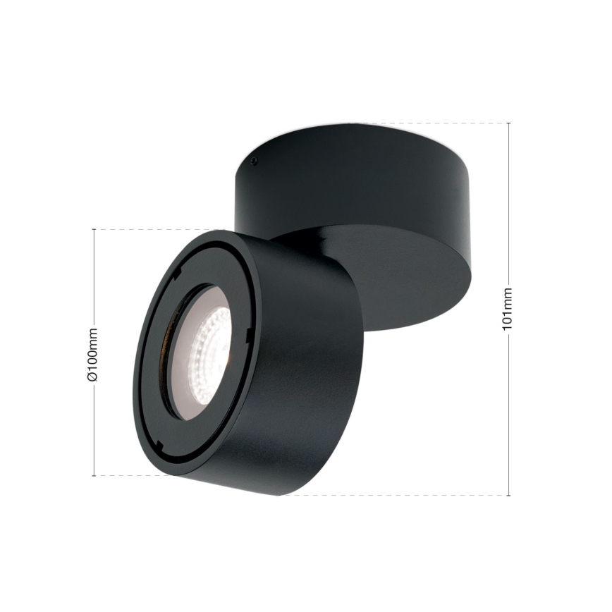 LED Dæmpbar badeværelse spotlampe HARVEY LED/15W/230V IP65 sort