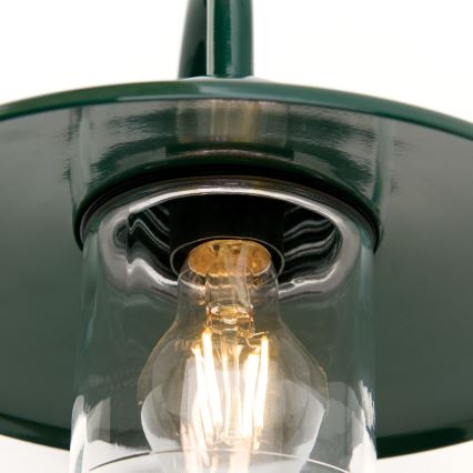 Udendørs væglampe EDWARD 1xE27/60W/230V IP44 grøn