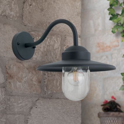 Udendørs væglampe EDWARD 1xE27/60W/230V IP44 sort