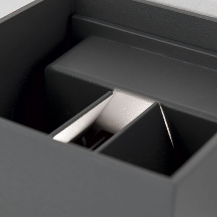 LED Udendørs væglampe m. bevægelses- og skumringssensor CUBE-S LED/13W/230V IP54 antracit
