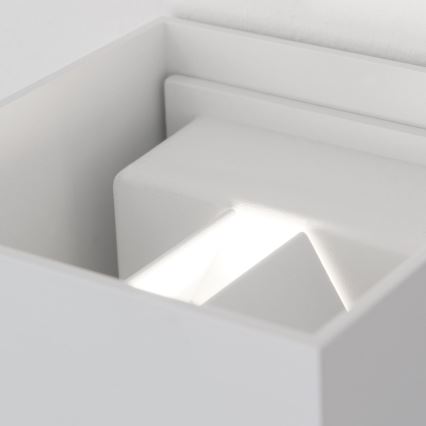 LED Udendørs væglampe m. bevægelses- og skumringssensor CUBE-S LED/13W/230V IP54 hvid