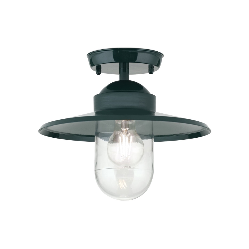 Udendørs loftlampe EDWARD 1xE27/60W/230V IP44 grøn