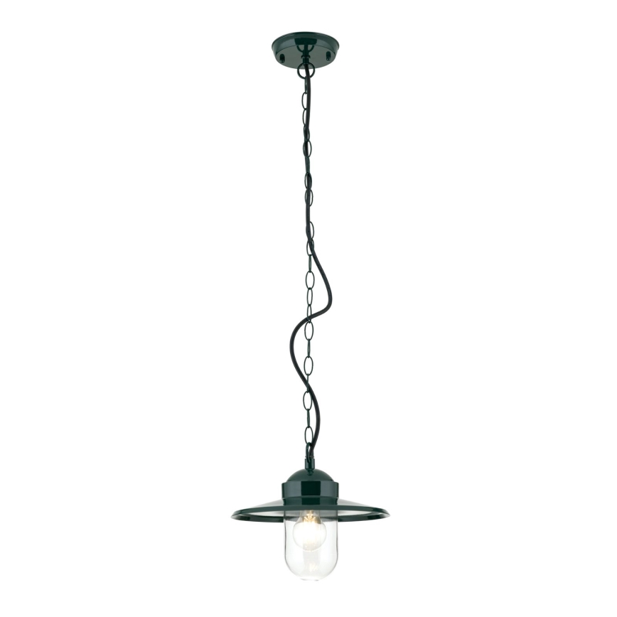 Udendørs pendellampe EDWARD 1xE27/60W/230V IP44 grøn