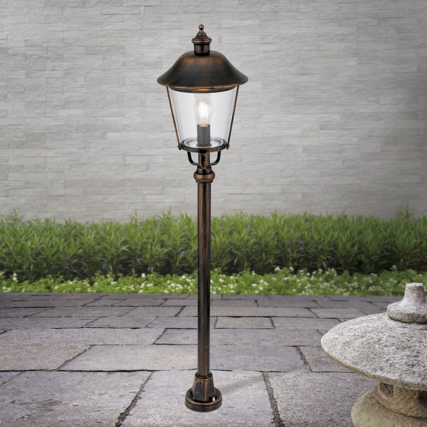 Udendørslampe KENZO 1xE27/100W/230V IP44 bronze/patina
