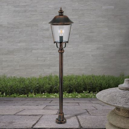 Udendørslampe KENZO 1xE27/100W/230V IP44 bronze/patina