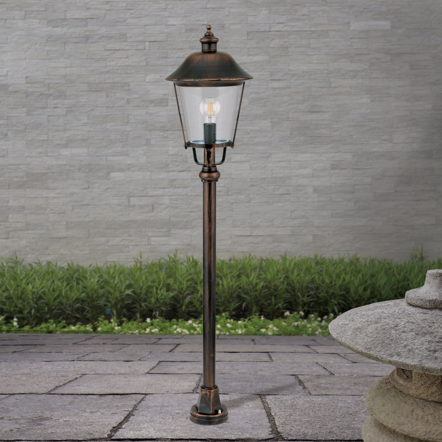 Udendørslampe KENZO 1xE27/100W/230V IP44 bronze/patina