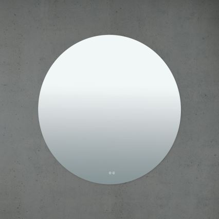 LED opvarmet vægmonteret badeværelsesspejl med indbygget baggrundsbelysning FOCUS LED/30W/230V 3000/4200/6000K Ø 100 cm IP44