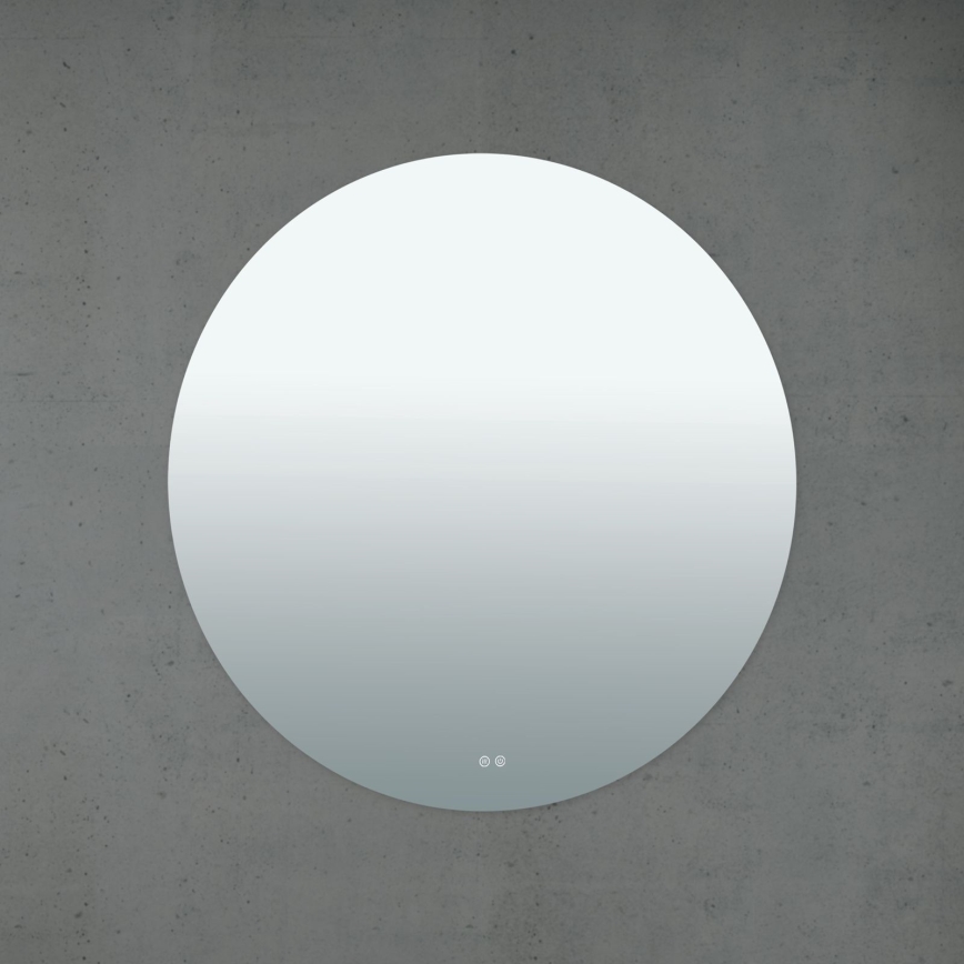 LED opvarmet vægmonteret badeværelsesspejl med indbygget baggrundsbelysning FOCUS LED/30W/230V 3000/4200/6000K Ø 100 cm IP44